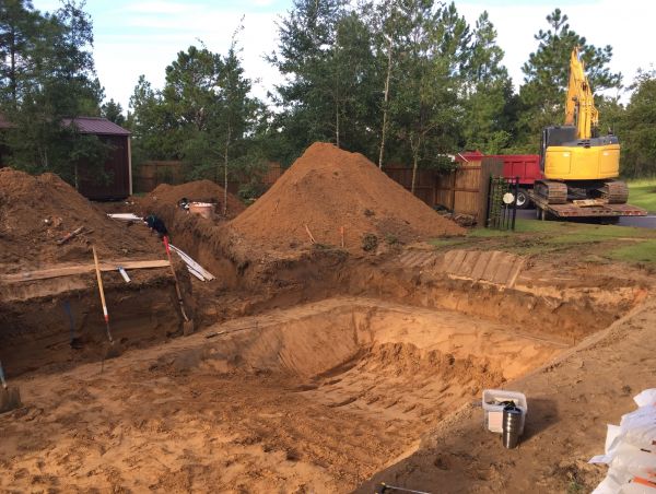 Pool Site Excavation in Mason